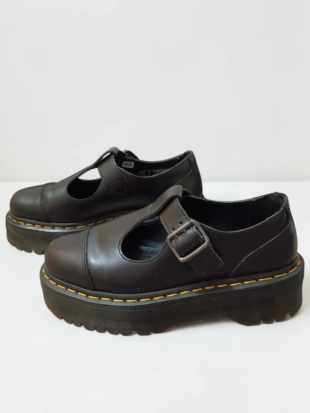 Dr. Martens Bethan Platform Black Leather Mary Janes